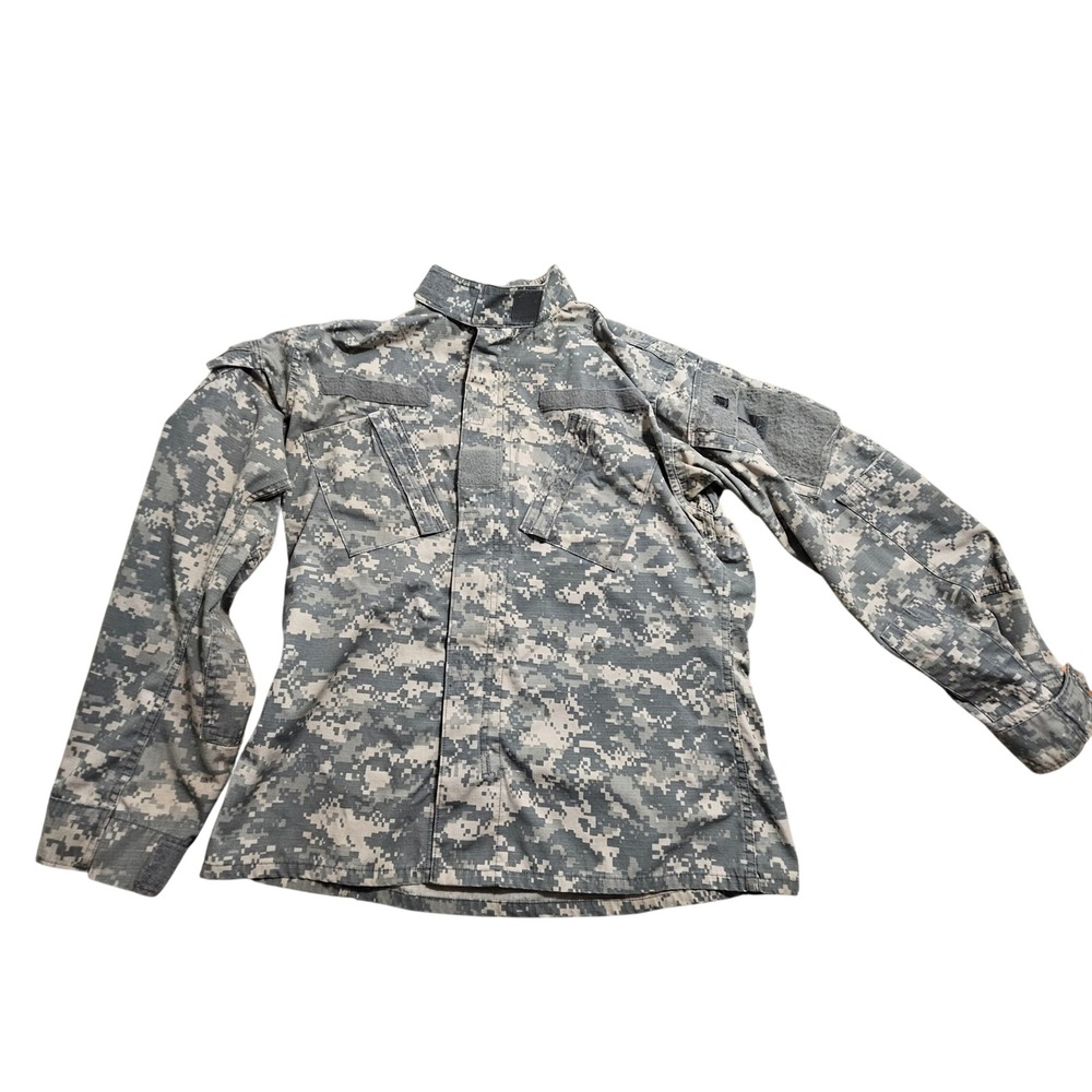 US Military ACU Field Jacket Small Regular Grey Digital Camo Ripstop Tactical *